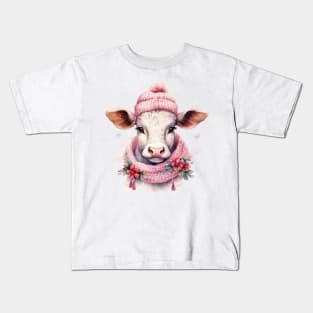 Christmas Cow #3 Kids T-Shirt